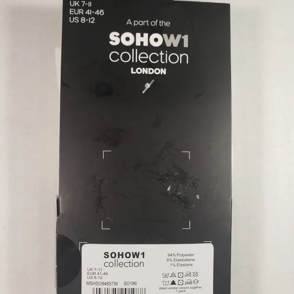 NWT Men's SOHOW1 Collection London Athletic Crew Socks - Picture 3 of 4